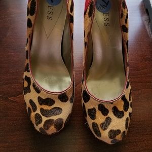 Guess leopard heels